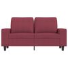 vidaXL Sofa 2-osobowa, winna czerwień, 120 cm, tapicerowana tkaniną