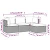 vidaXL 4-cz. zestaw wypoczynkowy do ogrodu, poduszki, szary rattan PE