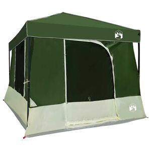 vidaXL Zestaw Namiot&oacute;w Kempingowych 2 pcs Zielony Tafta i Tkanina