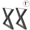 vidaXL Nogi do stołu jadalnego 2 szt. Antracyt 90x(72-73,3) cm Stal