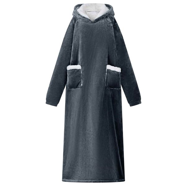 vidaXL Bluza-koc Granatowy M Fleece i Flanela