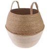 vidaXL Doniczka z uchwytami Biały &Oslash; 32 x 32 cm 100% Trawa morska