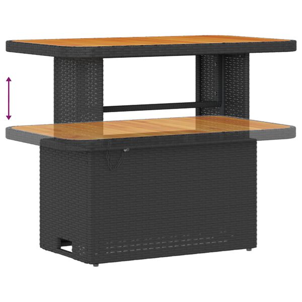 vidaXL Zestaw Sof na Ogr&oacute;d z poduszką 8 pcs Czarny