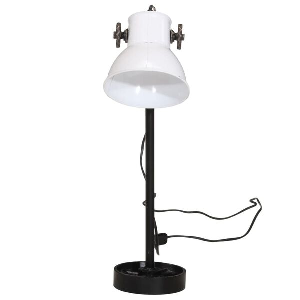 vidaXL Lampa stołowa, 25 W, biała, 15x15x55 cm, E27