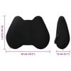 vidaXL Poduszka pod plecy Czarny Pianka z pamięcią 40 x 32 x 13 cm