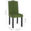 vidaXL Krzesła stołowe, 6 szt., ciemnozielone, obite aksamitem