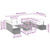 vidaXL Zestaw Sof na Ogr&oacute;d z przechowywaniem 11 pcs Beżowy Polirattan