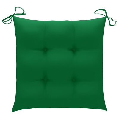 vidaXL Poduszki na krzesła, 4 szt., 40x40x8 cm, zielone