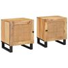 vidaXL Szafka Nocna 2 pcs Naturalny 40 x 33 x 46 cm