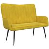 vidaXL Sofa dwuosobowa ż&oacute;łty 115 x 61 x 87 cm Welur