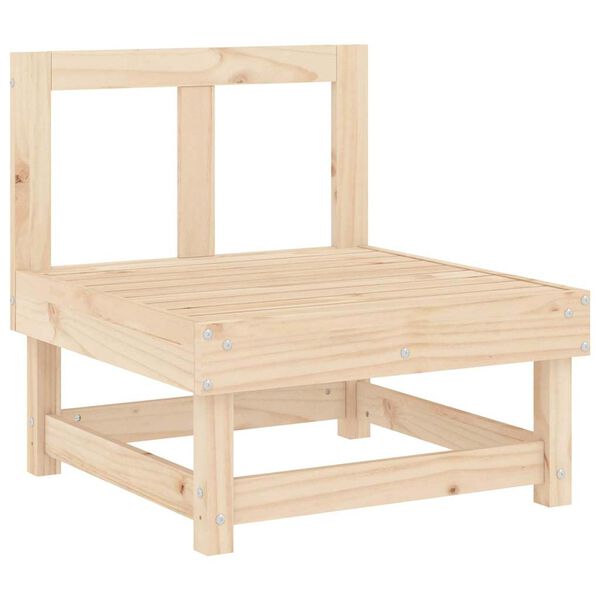 vidaXL Siedzisko środkowe z poduszkami, lite drewno sosnowe