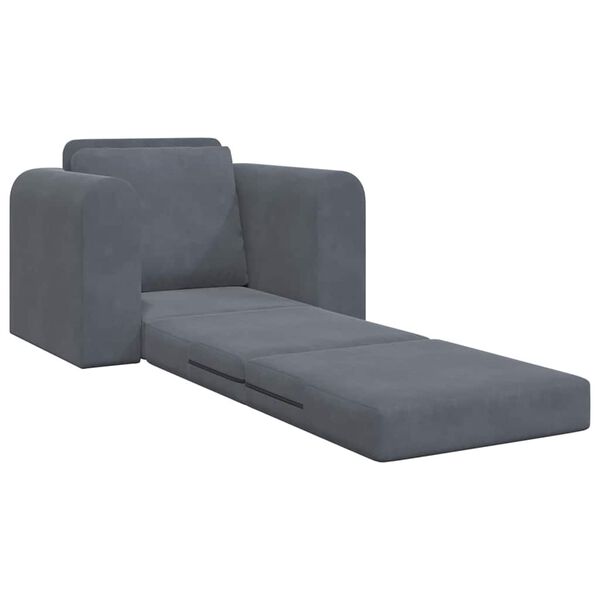 vidaXL Sofa Bed Ciemnoszary 98 x 71 x 83 cm Aksamit