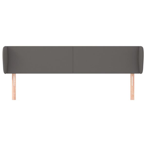 vidaXL Zagł&oacute;wek uszak, szary, 183x23x78/88 cm, sztuczna sk&oacute;ra