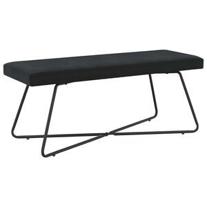 vidaXL ławka Czarny 110 x 40 x 45 cm Welur