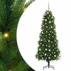 vidaXL Choinka z 300 diodami LED z podstawą Zielony 240 cm PE