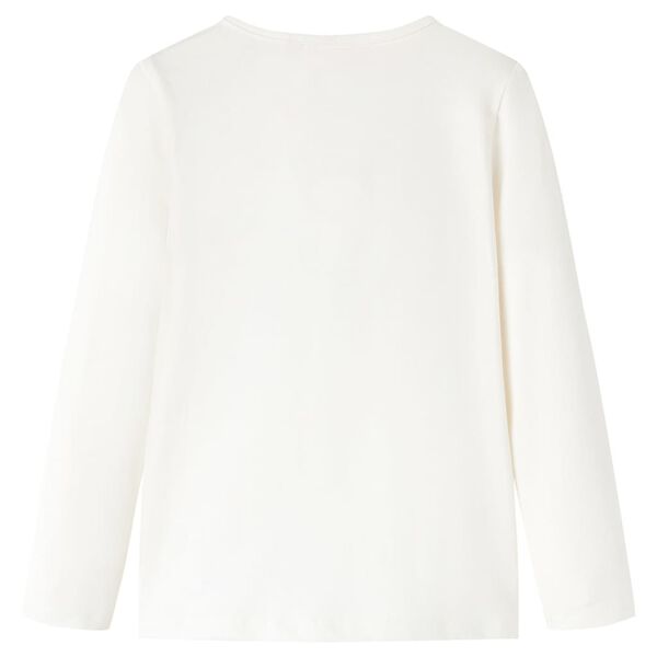 Koszulka dziecięca z długimi rękawami, ecru, 116