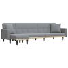 vidaXL Sofa rozkładana L, jasnoszara, 275x140x70 cm, tkanina