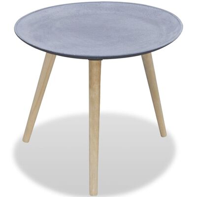 vidaXL Okrągły stolik boczny, szary, przypominający betonowy