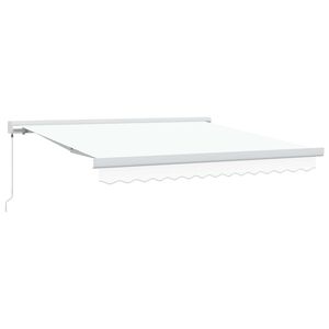 vidaXL Markiza wysuwana Biały 300 x 250 cm Canvas i Aluminium