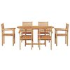 vidaXL Zestaw do jadalni w ogrodzie 7 pcs Naturalny Lite drewno tekowe