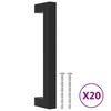 vidaXL Uchwyty do szafek, 20 szt., czarne, 128 mm, stal nierdzewna