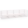 vidaXL 4-osobowa sofa ogrodowa, biała, lite drewno sosnowe