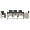 vidaXL Zestaw do jadalni w ogrodzie 9 pcs Jasnoszary polirattan