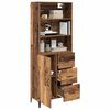 vidaXL Highboard z szufladą Stare drewno 69,5 x 34 x 180 cm
