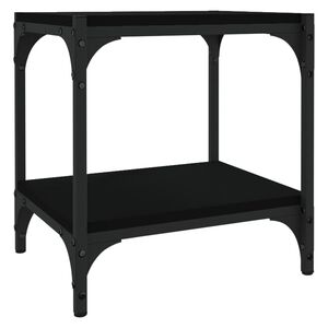 vidaXL Szafka pod TV, czarna 40x33x41 cm materiał drewnopochodny/ stal