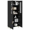 vidaXL Highboard Czarny Dąb 69,5 x 34 x 180 cm