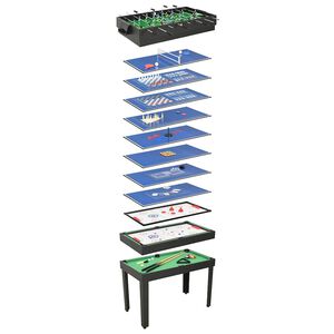 vidaXL St&oacute;ł do gier 15-w-1, 121x61x82 cm, czarny