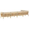 vidaXL Zestaw Sof z poduszką Gładki 6 pcs Beżowy Lite Drewno Akacji