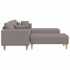 vidaXL Sofa materiałowa z poduszką Ciemnoszary 208 cm tkanina