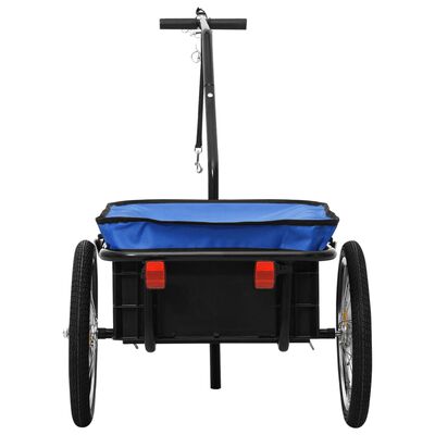 vidaXL Przyczepa rowerowa/wózek ręczny 155x60x83 cm stalowa, niebieska