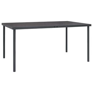 vidaXL St&oacute;ł jadalniany do ogrodu, 150x90x74 cm, antracyt, stal