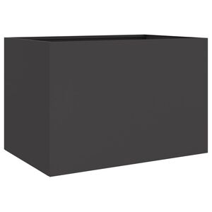 vidaXL Donica, czarna, 62x47x46 cm, stal