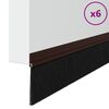 vidaXL Szczotki uszczelniające do drzwi samoprzylepne 6 pcs Brązowy