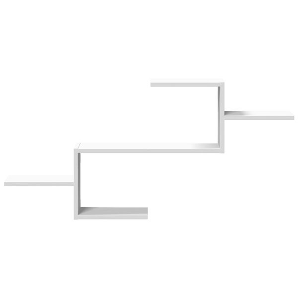 vidaXL Półka ścienna, biała, 104x15x49 cm, materiał drewnopochodny