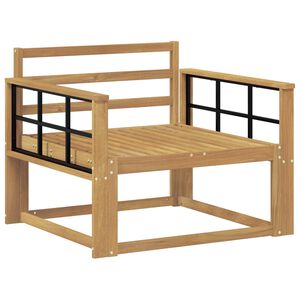 vidaXL Środkowa sofa ogrodowa Lite Drewno Akacji Biały