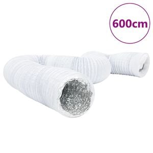vidaXL Przew&oacute;d wentylacyjny, aluminium i PVC, 6 m, &Oslash;10 cm