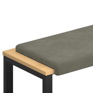 vidaXL Poduszka na ławkę sztruks jasnoszary Głębokość 35 cm