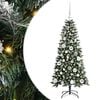 vidaXL Sztuczna choinka zielony 120 cm PVC, plastik i stal