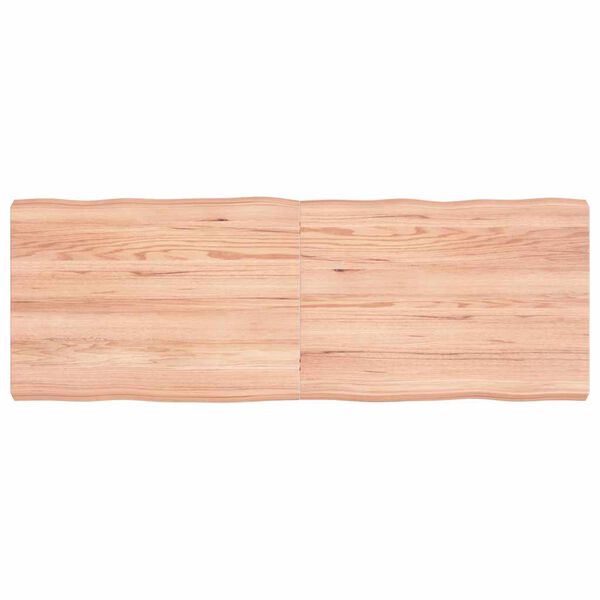vidaXL Blat, jasnobrązowy 140x50x(2-6) cm drewno z naturalną krawędzią