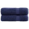 vidaXL Ręczniki premium, SOLUND, 2 szt., granatowe, 70x140 cm, 600 g/m&sup2;