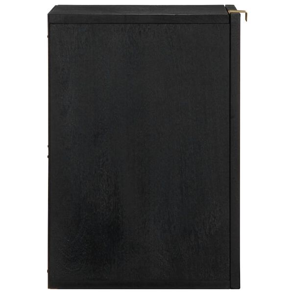 vidaXL Szafka wisząca do łazienki, czarna, 38x33x48 cm