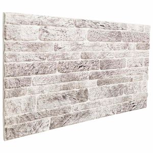 vidaXL Panele ścienne 10 szt. 100 x 50 cm Jasnoszary i biały.