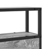 vidaXL Zagł&oacute;wek do przechowywania z p&oacute;łką Szary dąb sonoma 150 cm