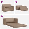 vidaXL Sofa Bed Cappuccino 124 x 71 x 78 cm Sztuczna sk&oacute;ra