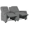 vidaXL Rozkładany fotel masujący z uchwytem, 2-os., szary