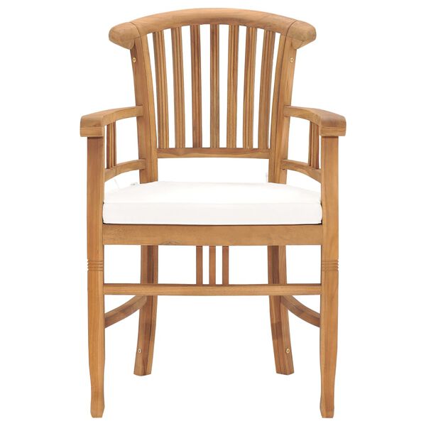 vidaXL 3-cz. zestaw mebli ogrodowych z poduszkami, lite drewno tekowe